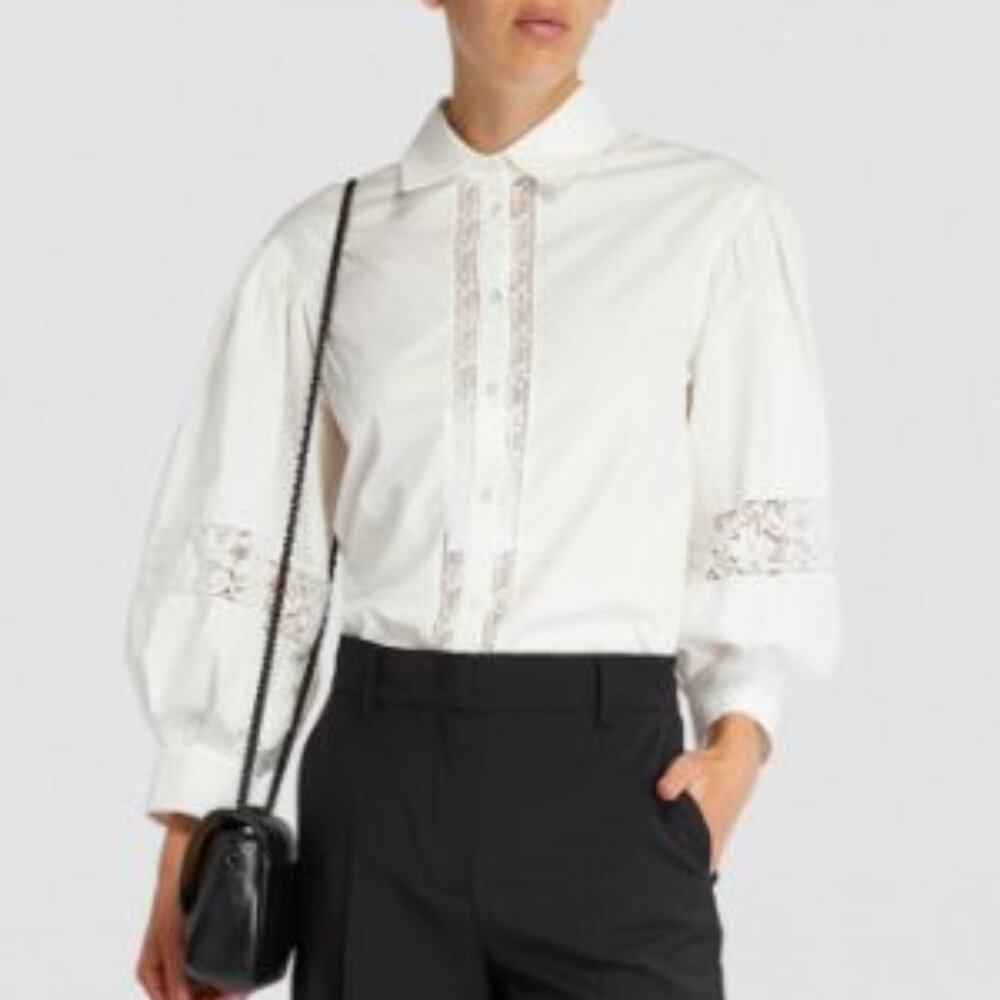 WEEKEND MAX MARA  ! Lace-Trim Shirt (US6)